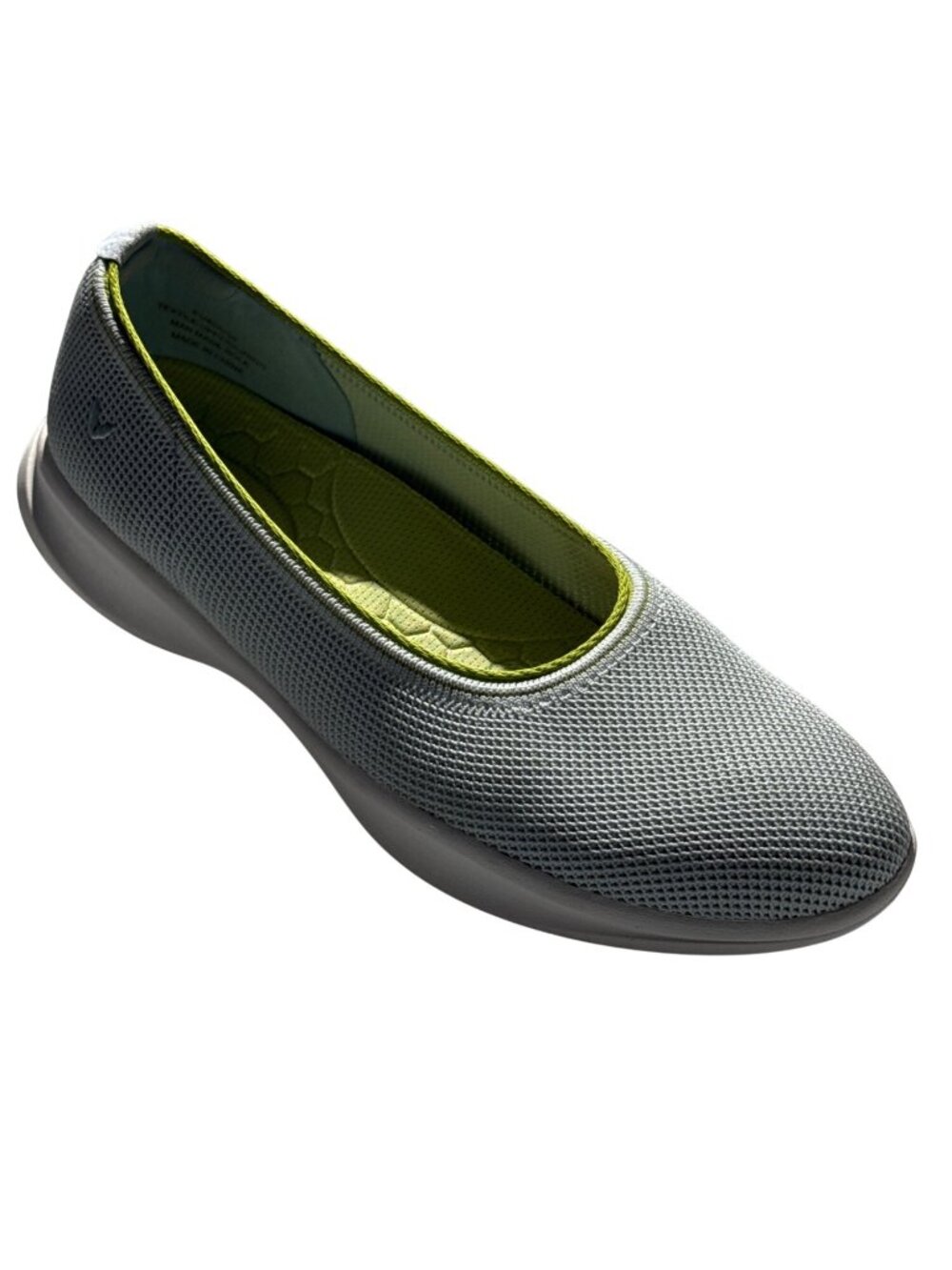 VIVAIA Women's Slip-On Sneakers EU 40 US 9 Green Mesh Textile Upper White Soles